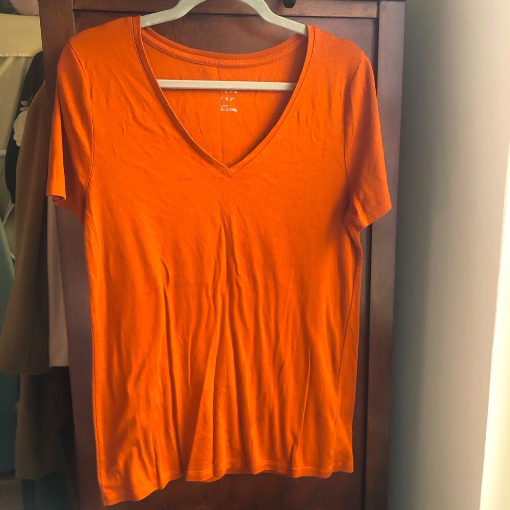 A NEW DAY - Burnt Orange Cotton Jersey Tee Shirt